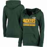 NFL Green Bay Packers Majestic Women's Self Determination Pullover Hoodie - Green
