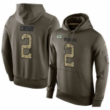 NFL Nike Green Bay Packers #2 Mason Crosby Green Salute To Service Men's Pullover Hoodie