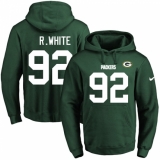 NFL Men's Nike Green Bay Packers #92 Reggie White Green Name & Number Pullover Hoodie