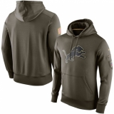 NFL Men's Detroit Lions Nike Olive Salute To Service KO Performance Hoodie