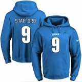 NFL Men's Nike Detroit Lions #9 Matthew Stafford Blue Name & Number Pullover Hoodie