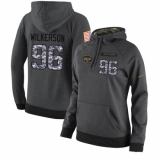 NFL Women's Nike New York Jets #96 Muhammad Wilkerson Elite Stitched Black Anthracite Salute to Service Player Performance Hoodie