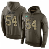 NFL Nike New York Jets #54 Bruce Carter Green Salute To Service Men's Pullover Hoodie