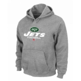NFL Men's Nike New York Jets Critical Victory Pullover Hoodie - Grey