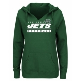 NFL New York Jets Majestic Women's Self-Determination Pullover Hoodie - Green