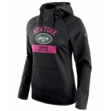 NFL New York Jets Nike Women's Breast Cancer Awareness Circuit Performance Pullover Hoodie - Black