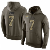 NFL Nike Jacksonville Jaguars #7 Chad Henne Green Salute To Service Men's Pullover Hoodie