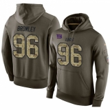 NFL Nike New York Giants #96 Jay Bromley Green Salute To Service Men's Pullover Hoodie