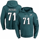 NFL Men's Nike Philadelphia Eagles #71 Jason Peters Green Name & Number Pullover Hoodie