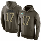 NFL Nike Miami Dolphins #17 Ryan Tannehill Green Salute To Service Men's Pullover Hoodie