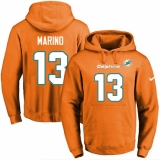 NFL Men's Nike Miami Dolphins #13 Dan Marino Orange Name & Number Pullover Hoodie