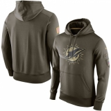 NFL Men's Miami Dolphins Nike Olive Salute To Service KO Performance Hoodie