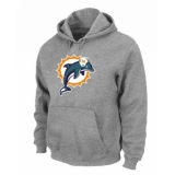 NFL Men's Nike Miami Dolphins Logo Pullover Hoodie - Grey