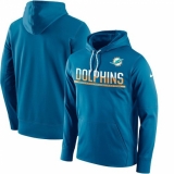NFL Men's Miami Dolphins Nike Blue Sideline Circuit Pullover Performance Hoodie