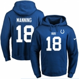 NFL Men's Nike Indianapolis Colts #18 Peyton Manning Royal Blue Name & Number Pullover Hoodie