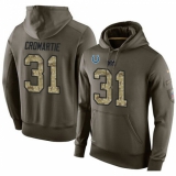 NFL Nike Indianapolis Colts #31 Antonio Cromartie Green Salute To Service Men's Pullover Hoodie