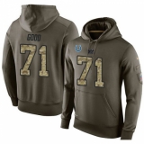 NFL Nike Indianapolis Colts #71 Denzelle Good Green Salute To Service Men's Pullover Hoodie