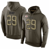 NFL Nike Kansas City Chiefs #29 Eric Berry Green Salute To Service Men's Pullover Hoodie