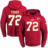 NFL Men's Nike Kansas City Chiefs #72 Eric Fisher Red Name & Number Pullover Hoodie