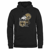 NFL Men's New Orleans Saints Pro Line Black Throwback Logo Pullover Hoodie