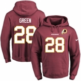 NFL Men's Nike Washington Redskins #28 Darrell Green Burgundy Red Name & Number Pullover Hoodie