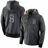 NFL Nike Washington Redskins #8 Kirk Cousins Stitched Black Anthracite Salute to Service Player Performance Hoodie