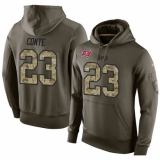 NFL Nike Tampa Bay Buccaneers #23 Chris Conte Green Salute To Service Men's Pullover Hoodie