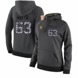 NFL Women's Nike Cleveland Browns #63 Marcus Martin Stitched Black Anthracite Salute to Service Player Performance Hoodie