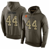 NFL Nike Cleveland Browns #44 Nate Orchard Green Salute To Service Men's Pullover Hoodie