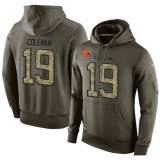 NFL Nike Cleveland Browns #19 Corey Coleman Green Salute To Service Men's Pullover Hoodie
