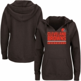 NFL Cleveland Browns Majestic Women's Self Determination Pullover Hoodie - Brown