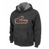 NFL Men's Nike Los Angeles Rams Authentic Logo Pullover Hoodie - Dark Grey