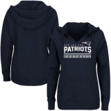 NFL New England Patriots Majestic Women's Self Determination Pullover Hoodie - Navy