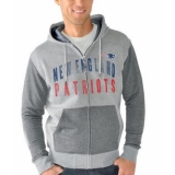 NFL New England Patriots G-III Sports by Carl Banks Safety Tri-Blend Full-Zip Hoodie - Heathered Gray
