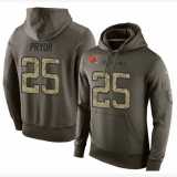 NFL Nike Cleveland Browns #25 Calvin Pryor Green Salute To Service Men's Pullover Hoodie