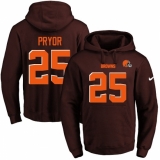 NFL Men's Nike Cleveland Browns #25 Calvin Pryor Brown Name & Number Pullover Hoodie