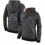 NFL Women's Nike Cleveland Browns #25 Calvin Pryor Stitched Black Anthracite Salute to Service Player Performance Hoodie