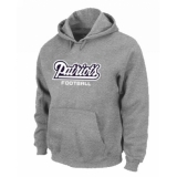 NFL Men's Nike New England Patriots Font Pullover Hoodie - Grey