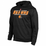 NFL Cleveland Browns Historic Logo Majestic Synthetic Hoodie Sweatshirt - Black