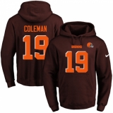 NFL Men's Nike Cleveland Browns #19 Corey Coleman Brown Name & Number Pullover Hoodie