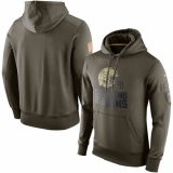 NFL Men's Cleveland Browns Nike Olive Salute To Service KO Performance Hoodie