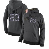 NFL Women's Nike Buffalo Bills #23 Micah Hyde Stitched Black Anthracite Salute to Service Player Performance Hoodie