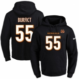 NFL Men's Nike Cincinnati Bengals #55 Vontaze Burfict Black Name & Number Pullover Hoodie