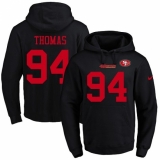 NFL Men's Nike San Francisco 49ers #94 Solomon Thomas Black Name & Number Pullover Hoodie