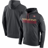 NFL Men's San Francisco 49ers Nike Anthracite Sideline Circuit Pullover Performance Hoodie