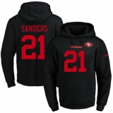 NFL Men's Nike San Francisco 49ers #21 Deion Sanders Black Name & Number Pullover Hoodie