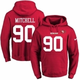 NFL Men's Nike San Francisco 49ers #90 Earl Mitchell Red Name & Number Pullover Hoodie