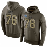 NFL Nike Tennessee Titans #78 Curley Culp Green Salute To Service Men's Pullover Hoodie