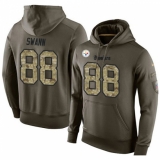 NFL Nike Pittsburgh Steelers #88 Lynn Swann Green Salute To Service Men's Pullover Hoodie