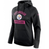NFL Pittsburgh Steelers Nike Women's Breast Cancer Awareness Circuit Performance Pullover Hoodie - Black